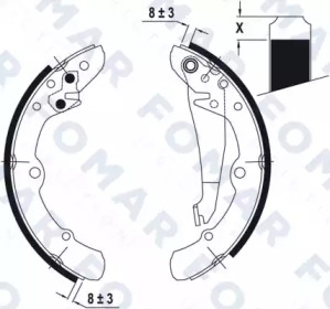 Комлект тормозных накладок FOMAR Friction FO 0342